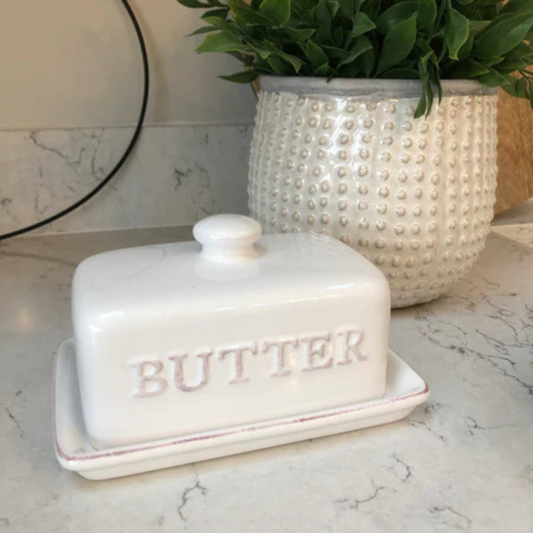 White Rectangle Butter Tray
