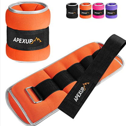 Adjustable Ankle & Wrist Weights – 4lbs Set (Orange)