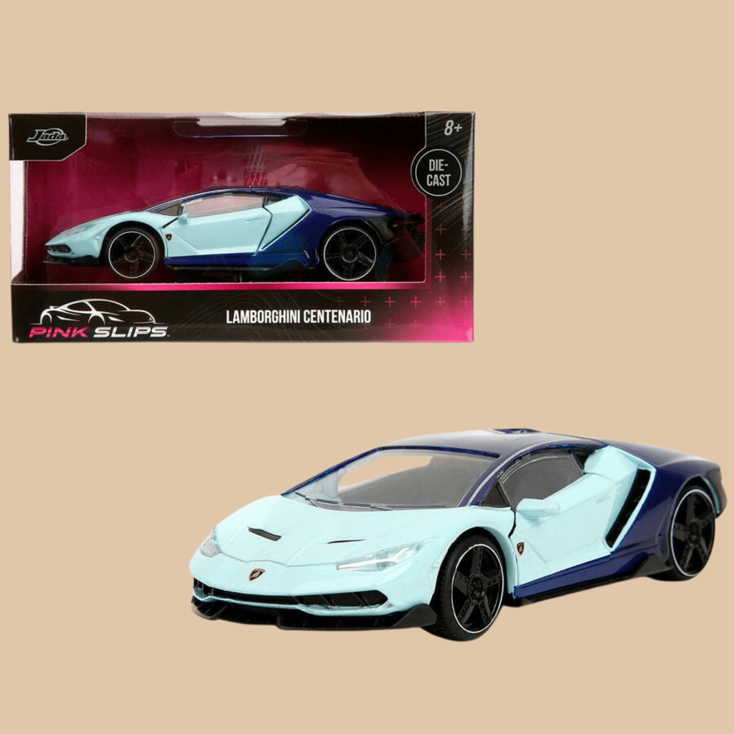 Jada 35365 Lamborghini Centenario Light Blue and Purple "Pink Slips" Series 1/32 - COLO