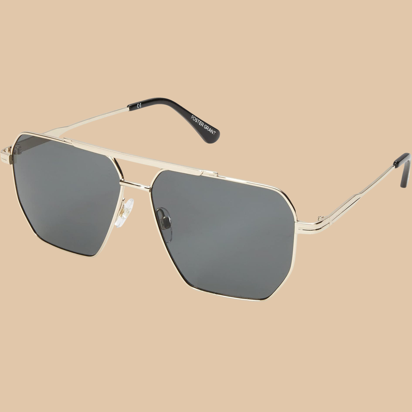 Foster Grant Dubai Aviator Sunglasses for Men – Shiny Gold