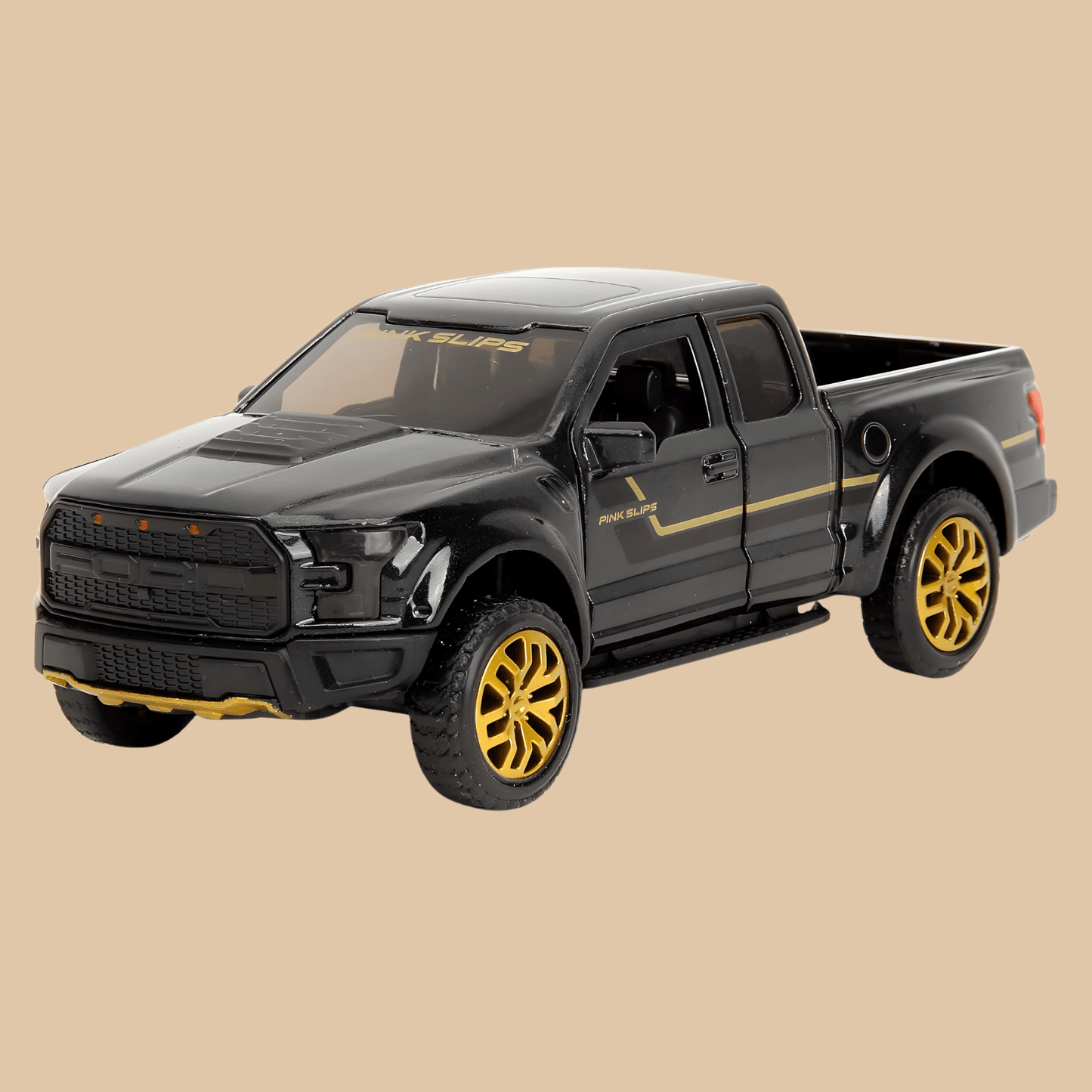 Ford F-150 Raptor Pickup Truck 2017 Black Metallic Jada 1/32 Pink Slips Diecast - COLO