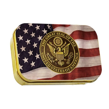 USA Flag Small Tin Box