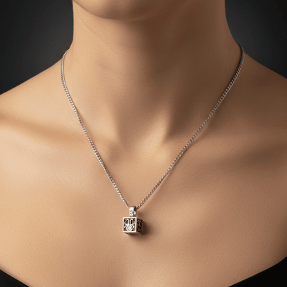 Artisan Reliquary Cube Pendant Necklace - COLO