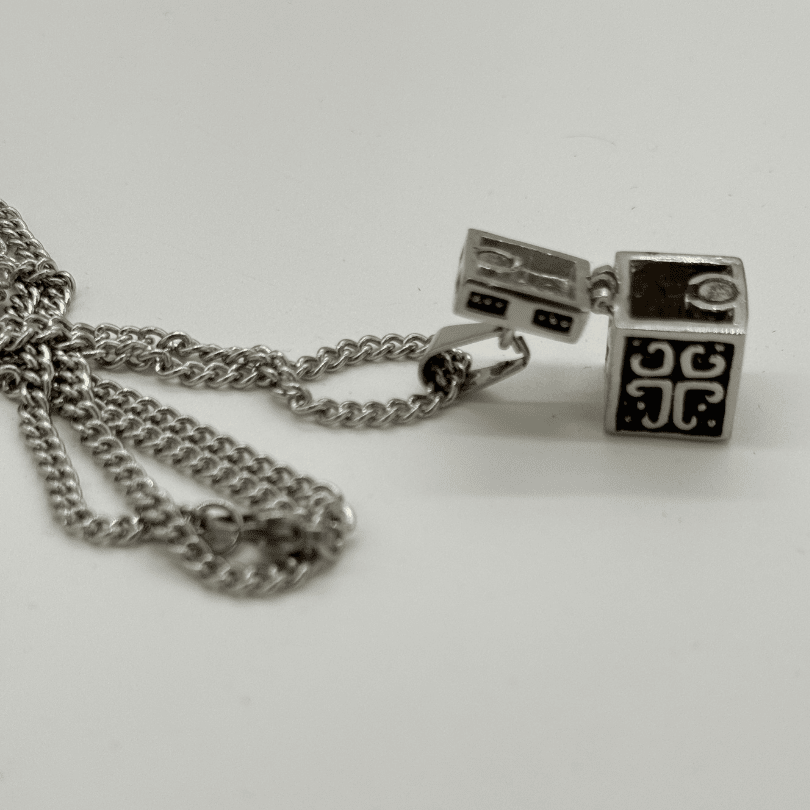 Artisan Reliquary Cube Pendant Necklace - COLO