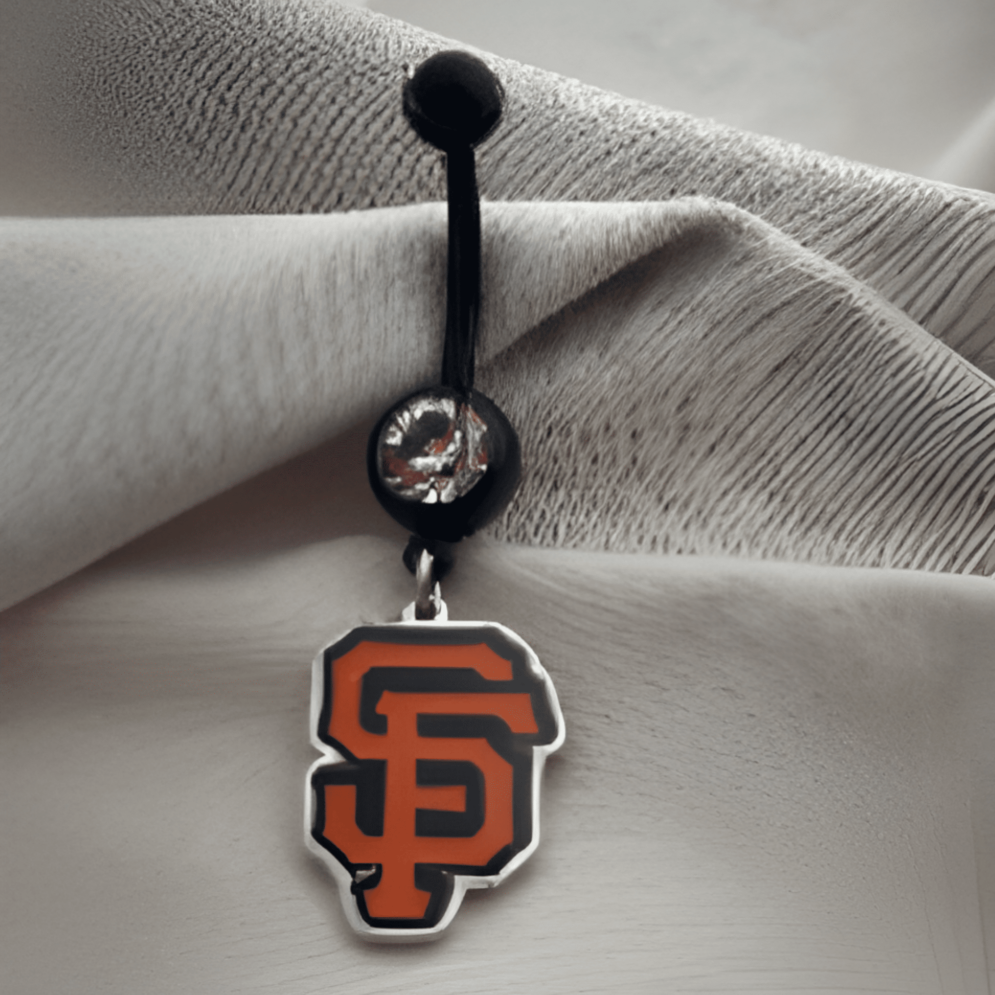 MLB Clear Gem Black Anodized San Francisco Giants Belly Ring Licensed - COLO