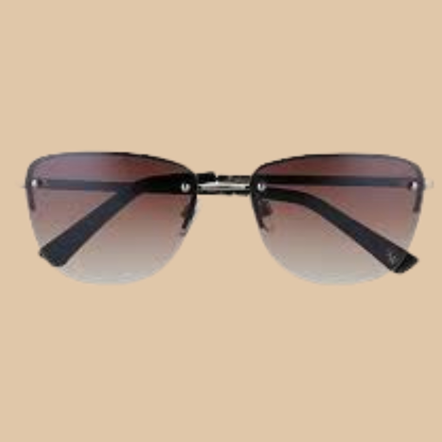Women’s Nine West 57mm Semi-Rimless Rectangle Sunglasses