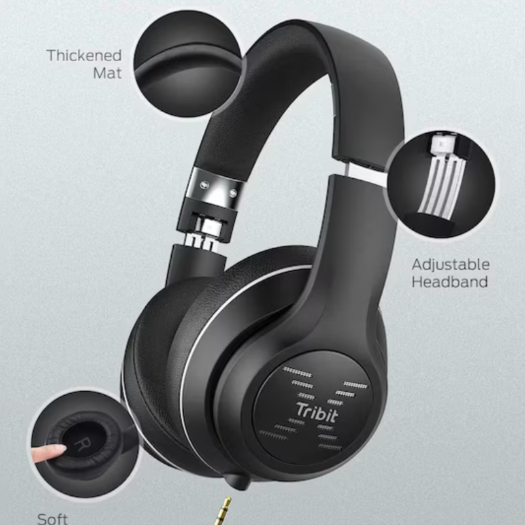 Tribit XFree Tune Bluetooth Over-Ear Headphones – 40H Playtime