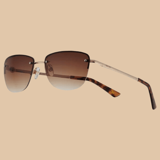 Women’s Nine West 57mm Semi-Rimless Rectangle Sunglasses - COLO