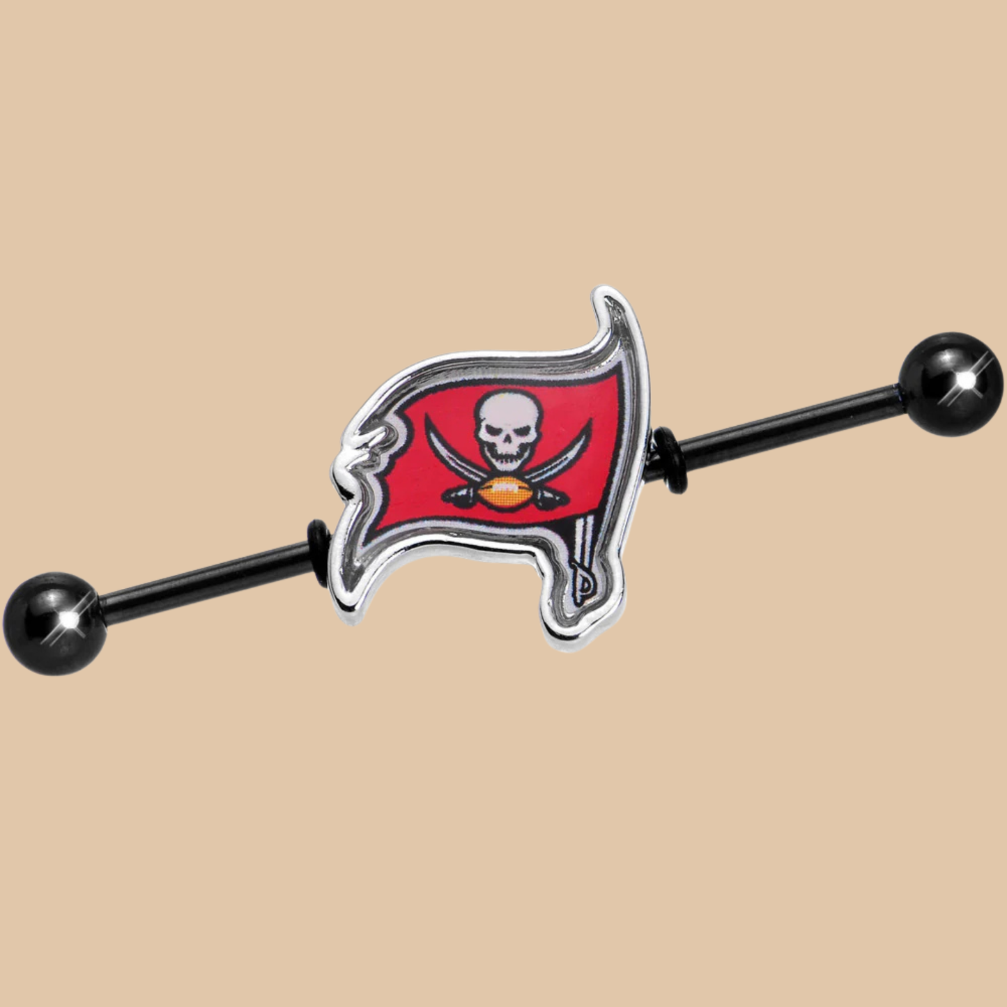 NFL Tampa Bay Buccaneers Barbell Nipple Ring Licensed