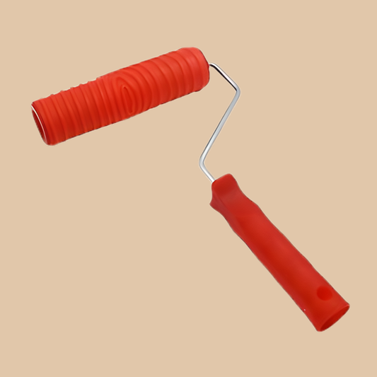 Wood Grain Roller Painting Tool with Handle, Red