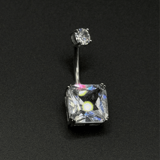 Zircon Belly Ring Bar – Navel Piercing Body Jewelry Gift - COLO