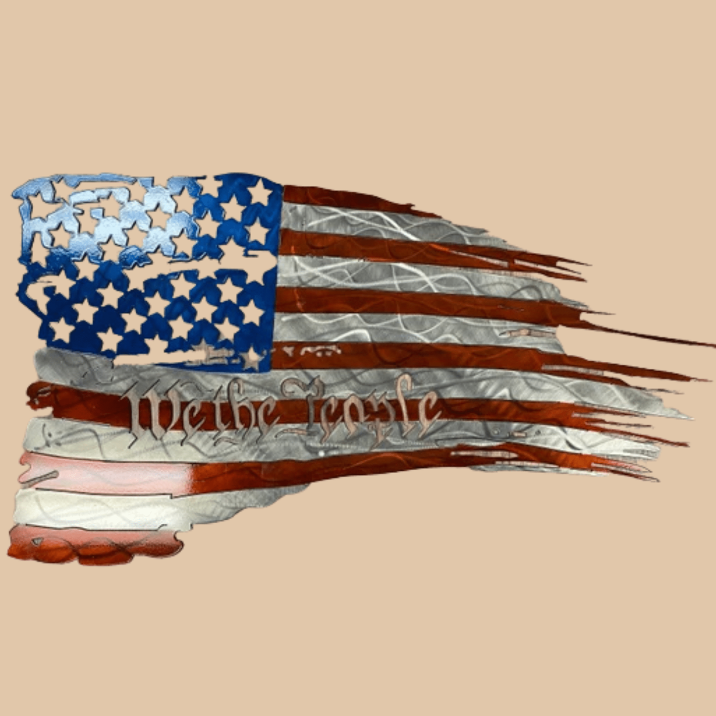 1776 USA Metal Flag We The People - COLO