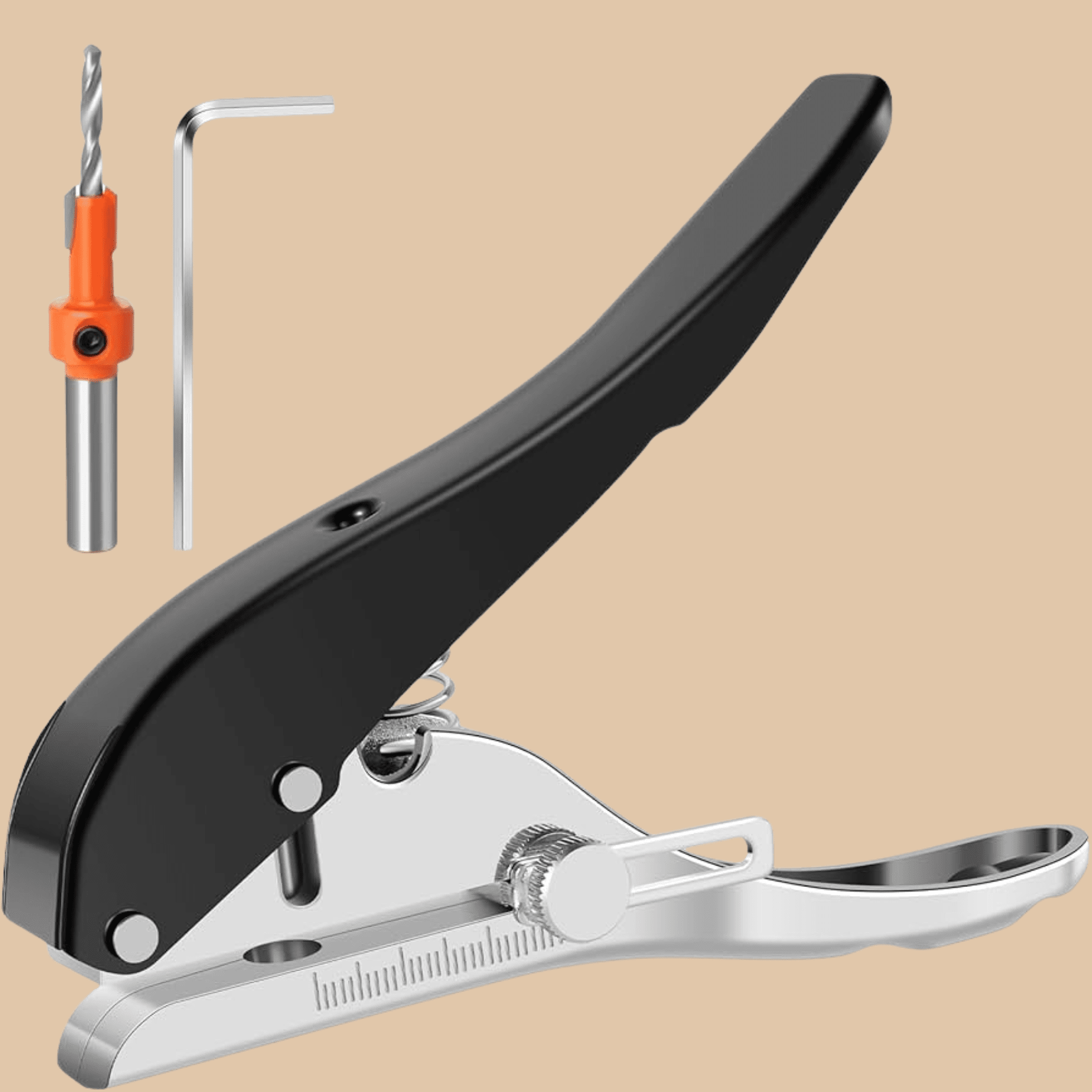 Heavy Duty Single Hole Punch 8mm Handheld Tool - COLO
