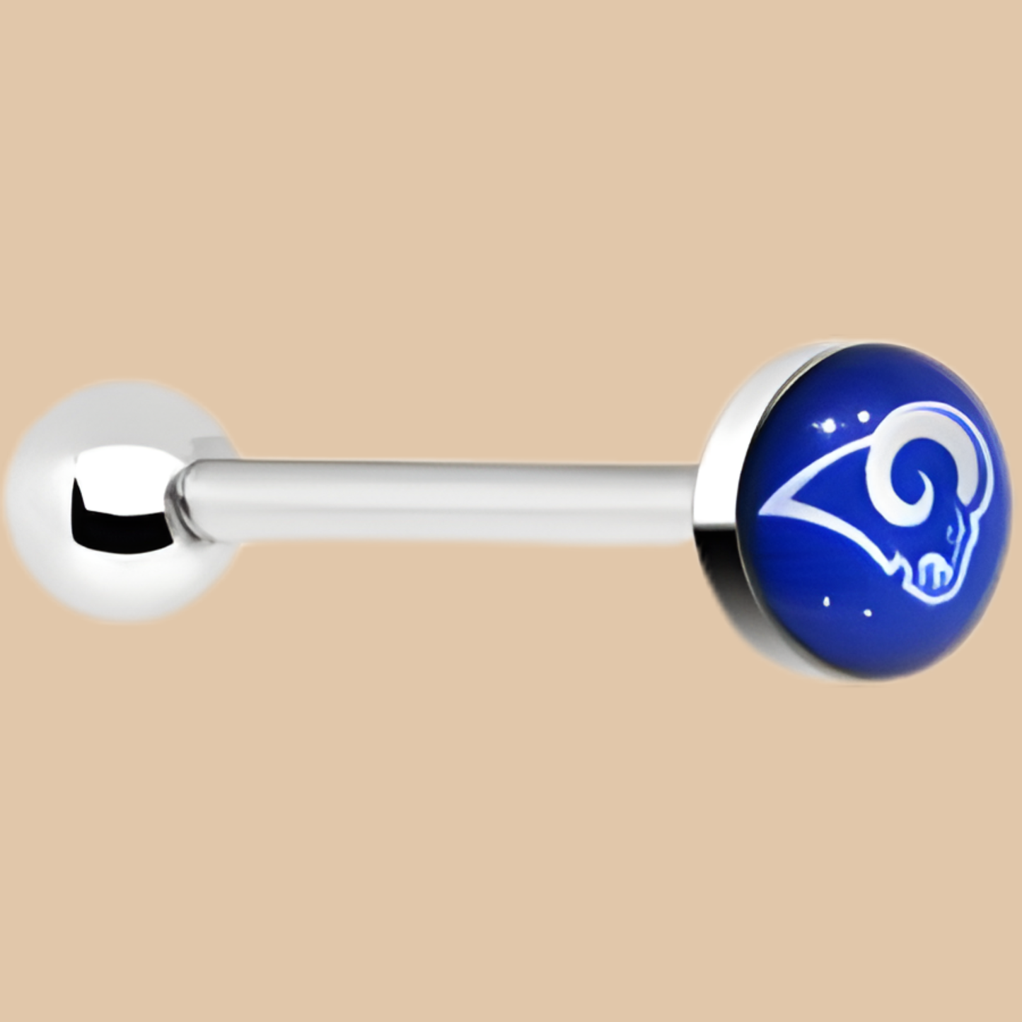 NFL LA Rams Piercing Tongue Ring Licensed Blue