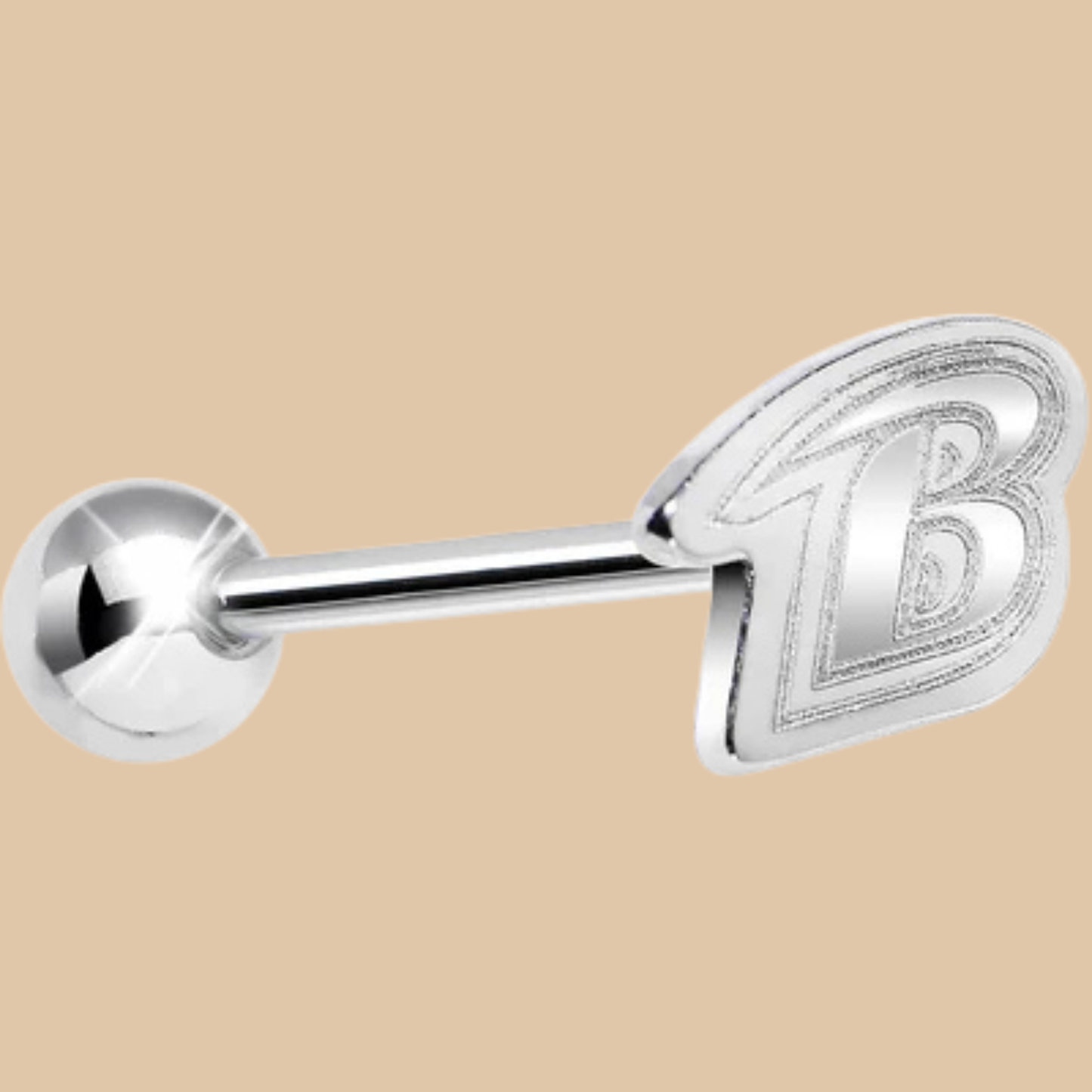 NFL Tampa Bay Buccaneers Barbell Tongue Ring Licensed Silver