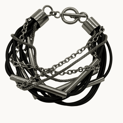 Industrial Mixed-Media Multi-Strand Bracelet - COLO