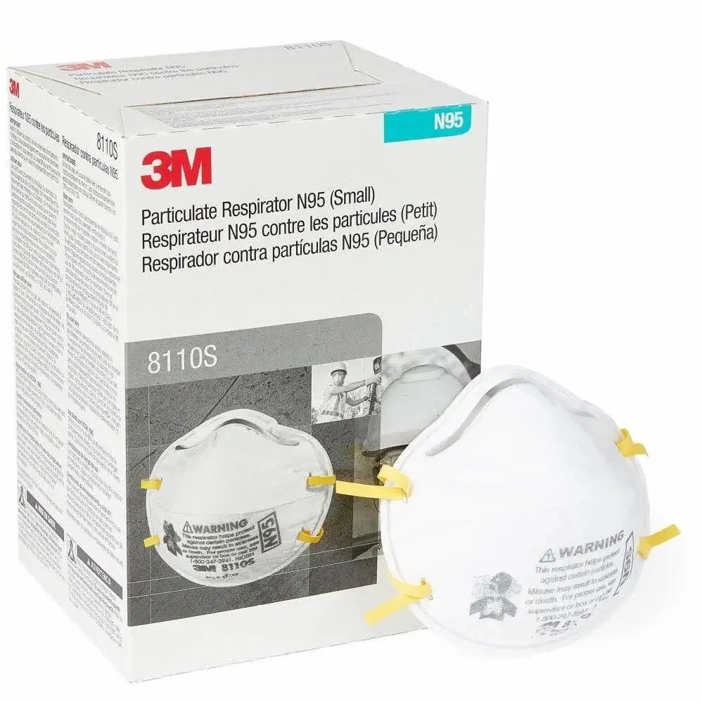 3M 8110S SMALL N95 Dust Particulate Respirator Protection Face Masks 20/BX