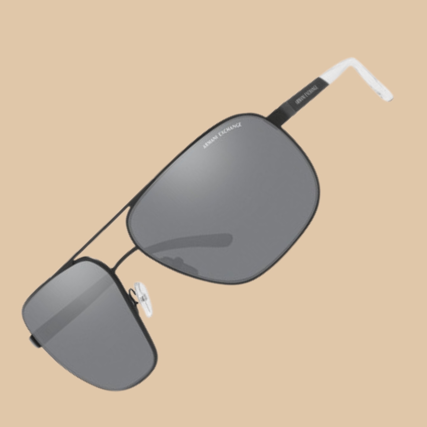 Brookstone Audio Shades Aviator Black Sunglasses with Wireless Speaker