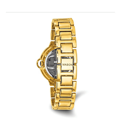 Mason Yellow IP Stainless Steel Crystal Bezel Watch – RJ-031 - COLO