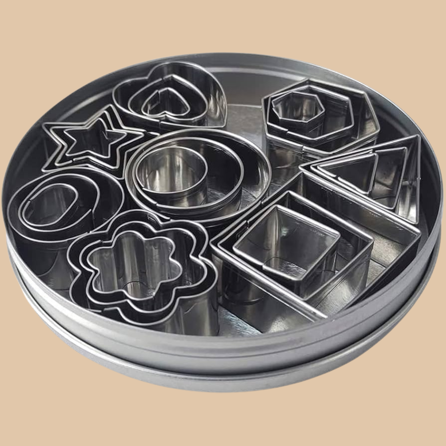 25-Piece Multi-Shape Fondant Cutter Set