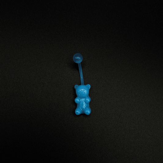 Blue Teddy Bear Belly Button Ring – Cute Body Jewelry - COLO