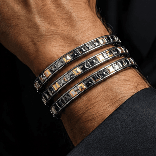 Unisex Triple Stainless Steel Cross Bracelet Set - COLO