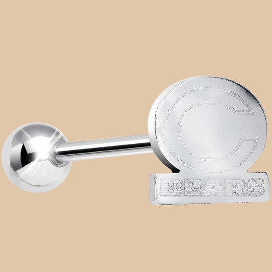 NFL Chicago Bears Barbell Tongue Ring Licensed