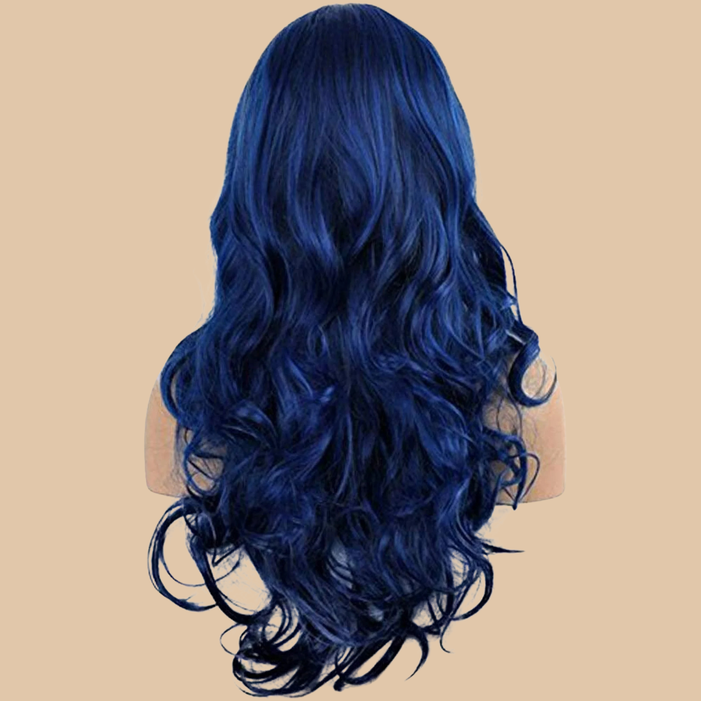 NWT Wig, Long Length with Side Bangs, Midnight Blue