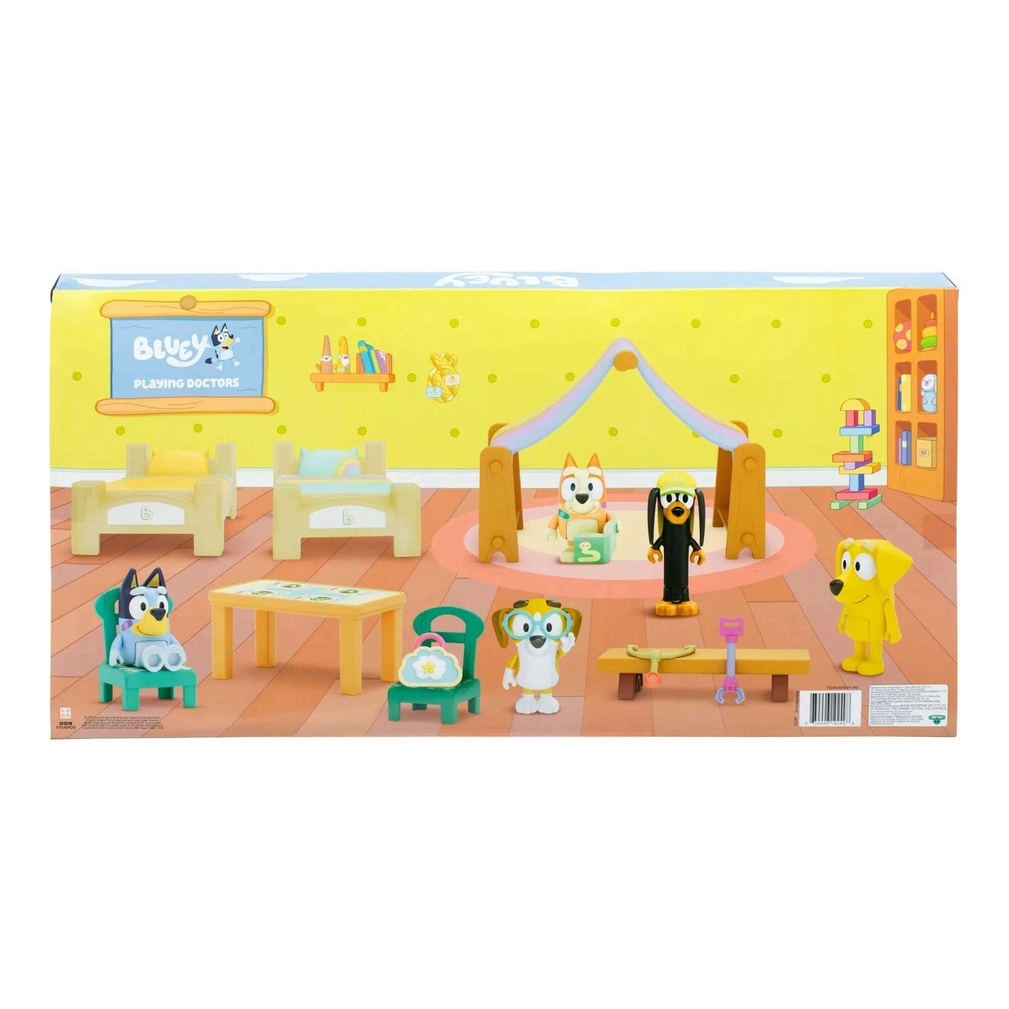 Bluey Playing Doctors Value Box, 5 Figures, 11 Accessories, and More, Ages 3+ - COLO