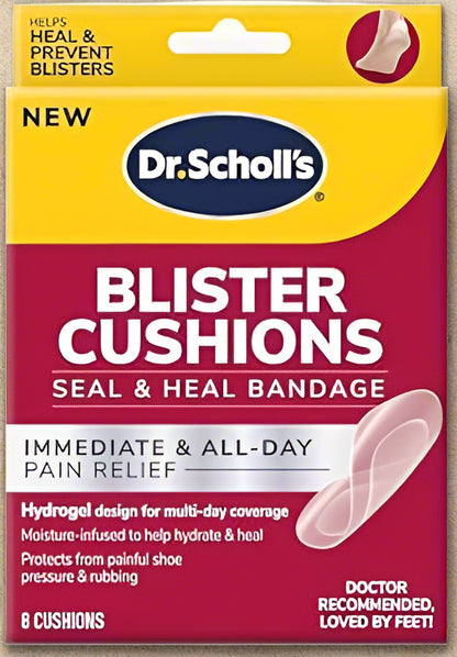 Dr. Scholl’s Blister Cushions – Seal & Heal Bandage with Hydrogel Technology (8 ct)