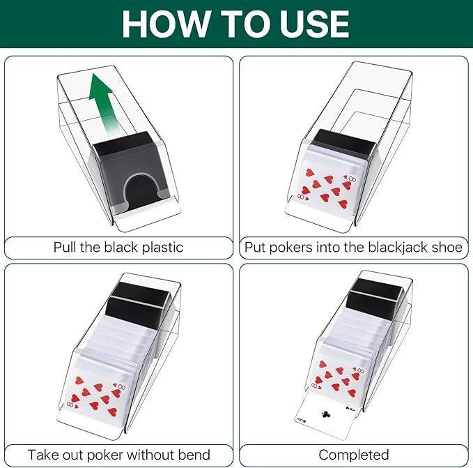 4 Deck Card Shoe , Card holder, Poker, Blackjack, Playing Cards