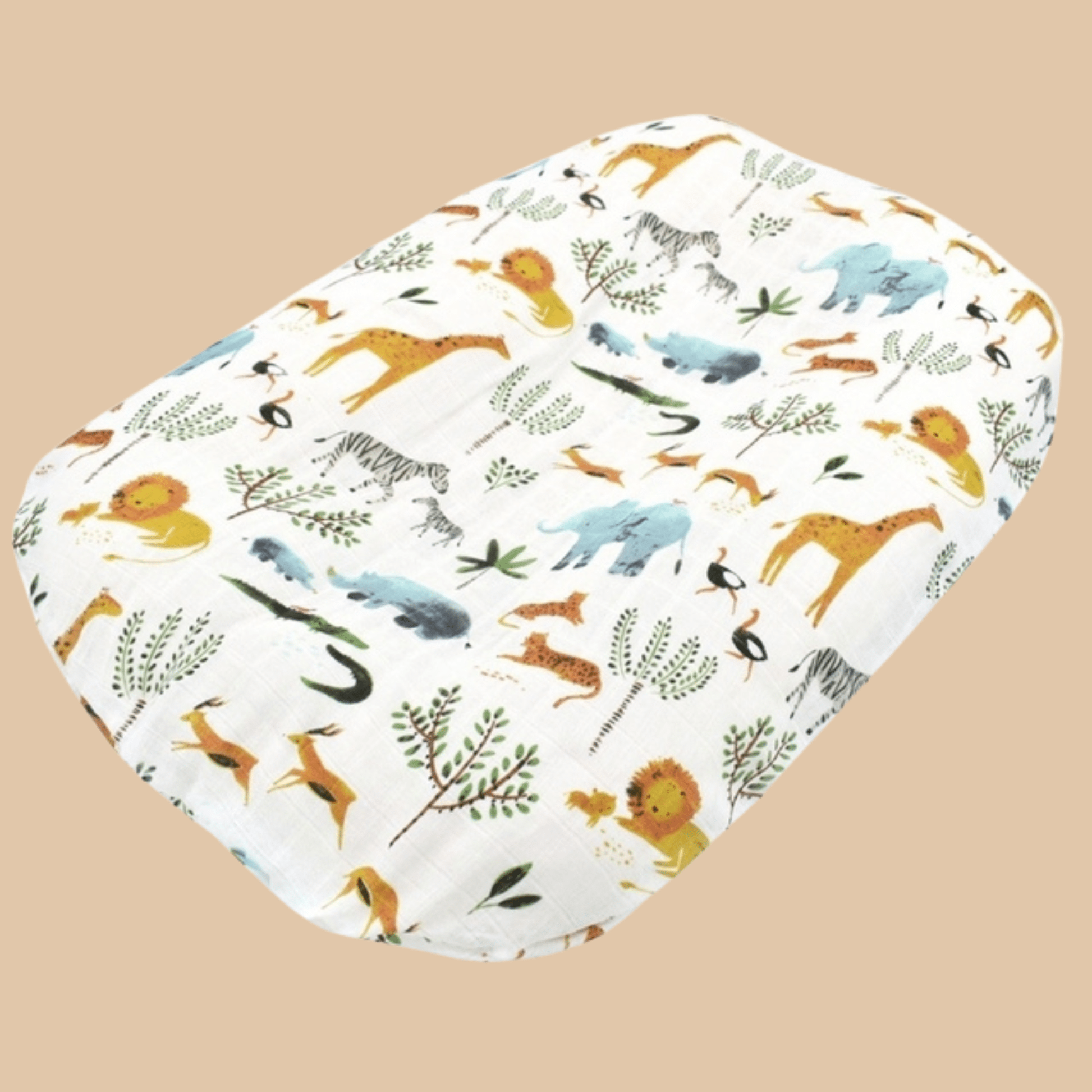 Baby Lounger Slipcover Muslin Dinosaur Floral - COLO
