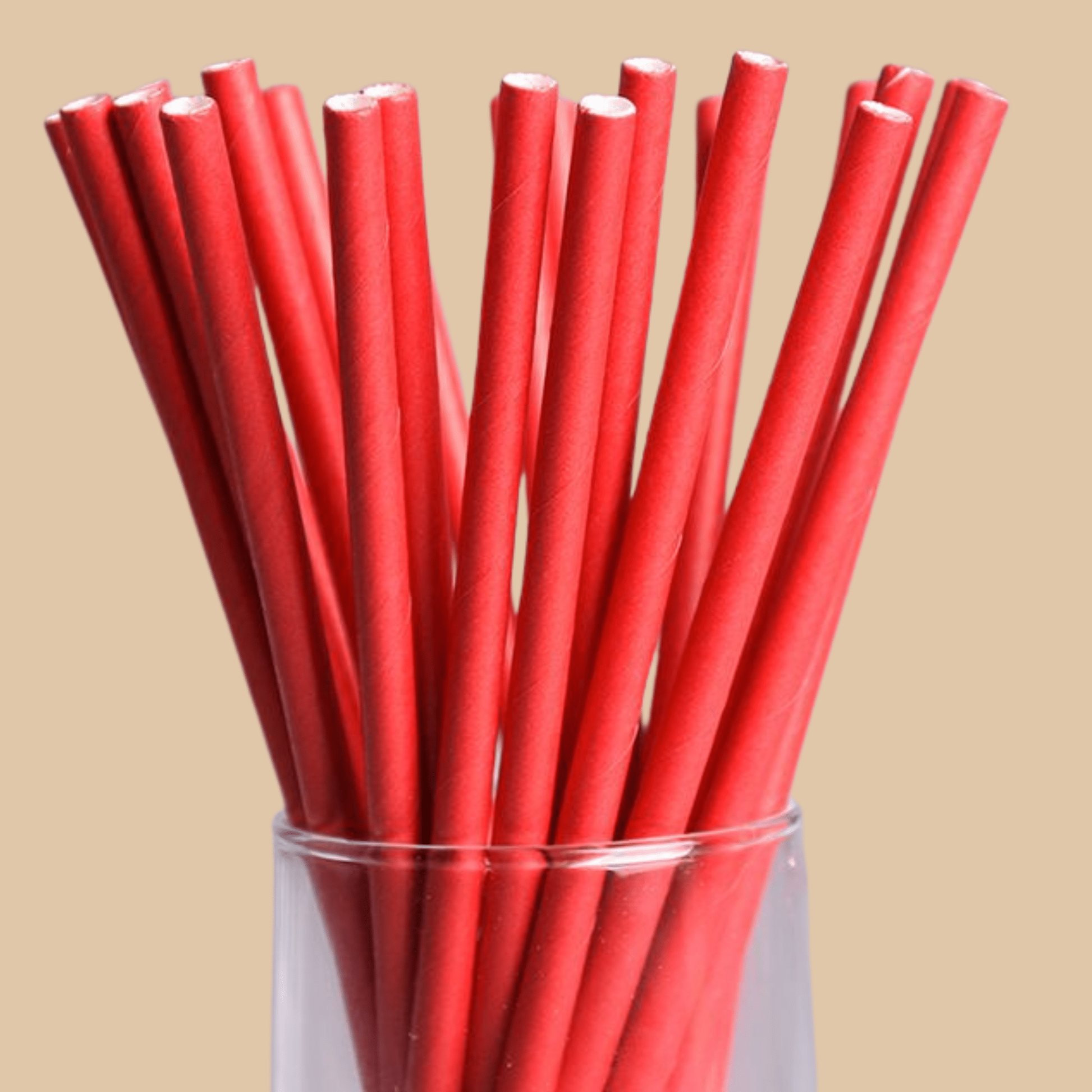 Red Swirl Paper Straws 25 Pack - COLO