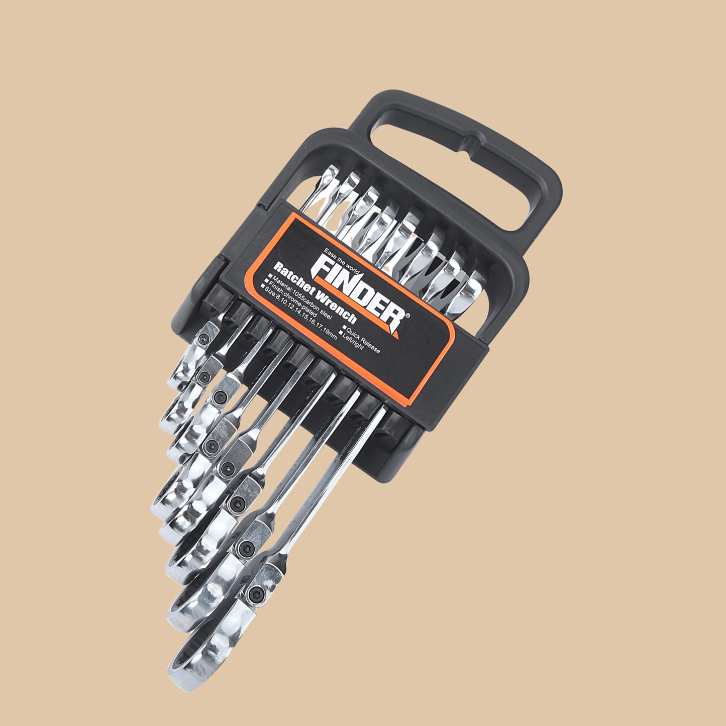 8pcs Ratchet Combination Wrench Set – Metric
