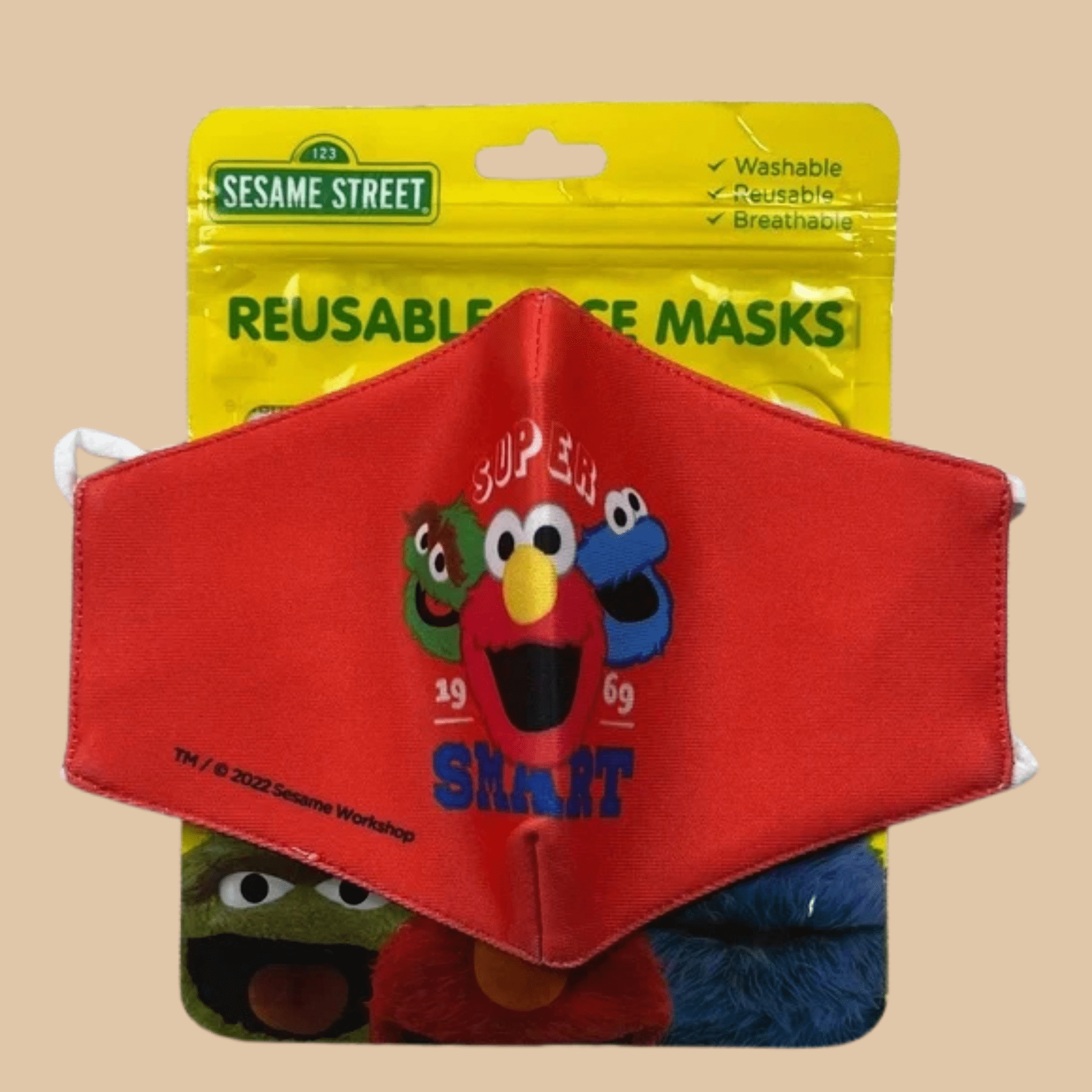 Kids Sesame Street Red Elmo & Friends Reusable Face Mask - COLO