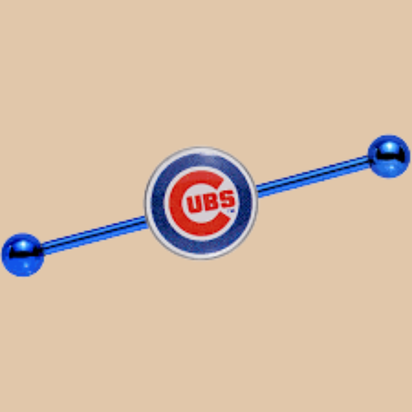 MLB Blue Anodized Chicago Cubs Industrial Barbell Licensed
