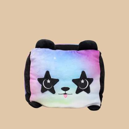 Moosh Moosh Plus Star Black and Purple Squish Pillow Stuffed 8" x 10"