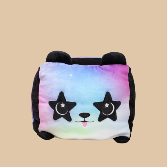 Moosh Moosh Plus Star Black and Purple Squish Pillow Stuffed 8" x 10"