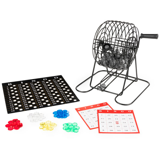 BINGO Classics, Deluxe Metal Bingo Game Cage Desktop &Travel