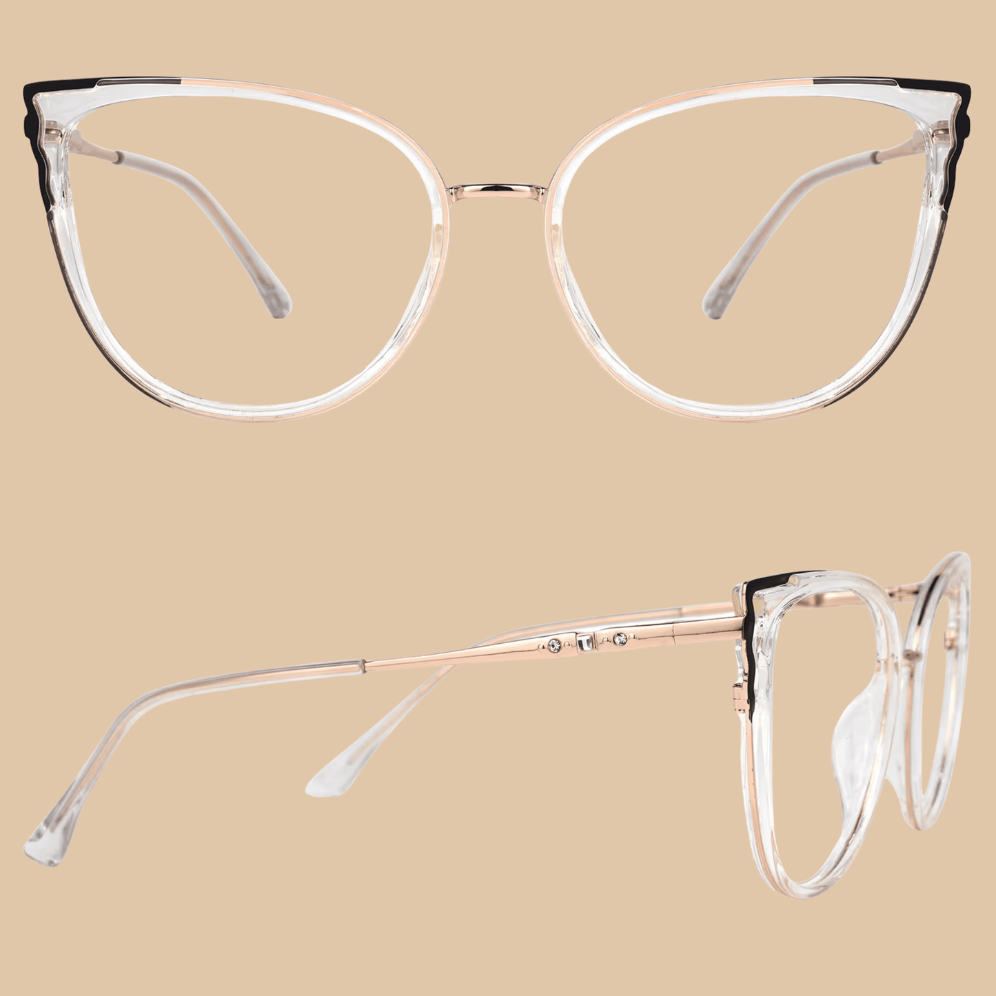 ZEELOOL Ebony Square Crystal Glasses - COLO