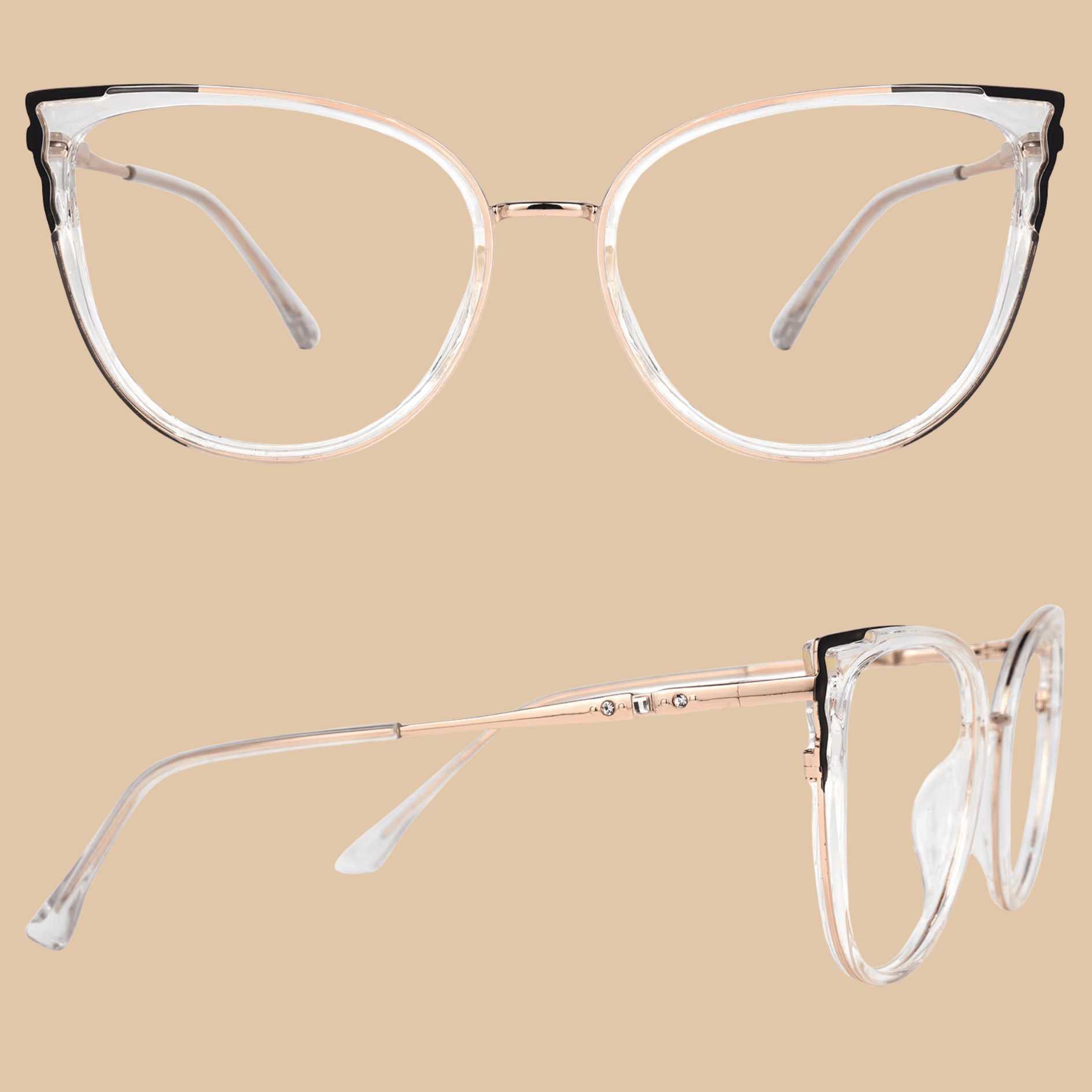 ZEELOOL Ebony Square Crystal Glasses - COLO