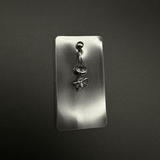 Butterfly Belly Button Ring with Sparkling Stones – Color Design - COLO