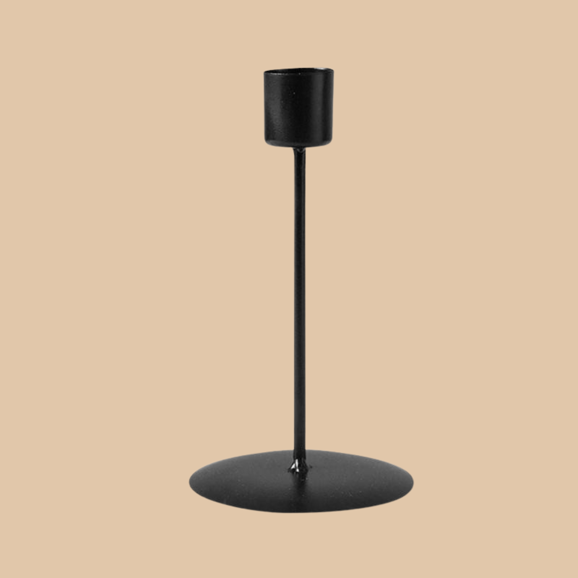 Sleek Black Candlestick Holders
