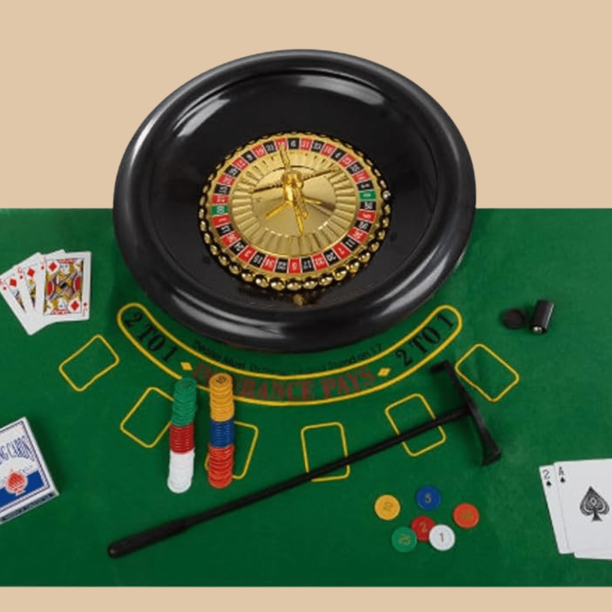 16-Inch Roulette Wheel Casino Game Set - COLO
