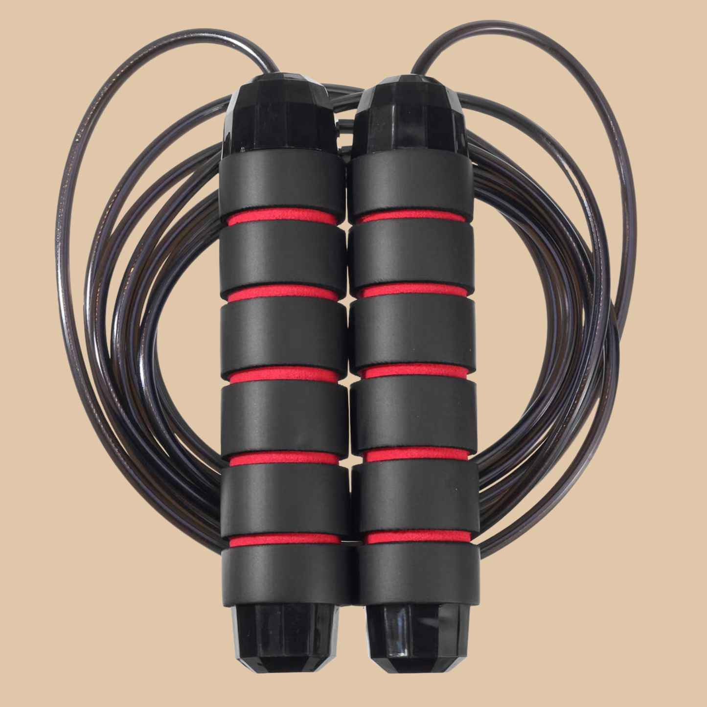 Speed Jump Rope with Bearings Black Red