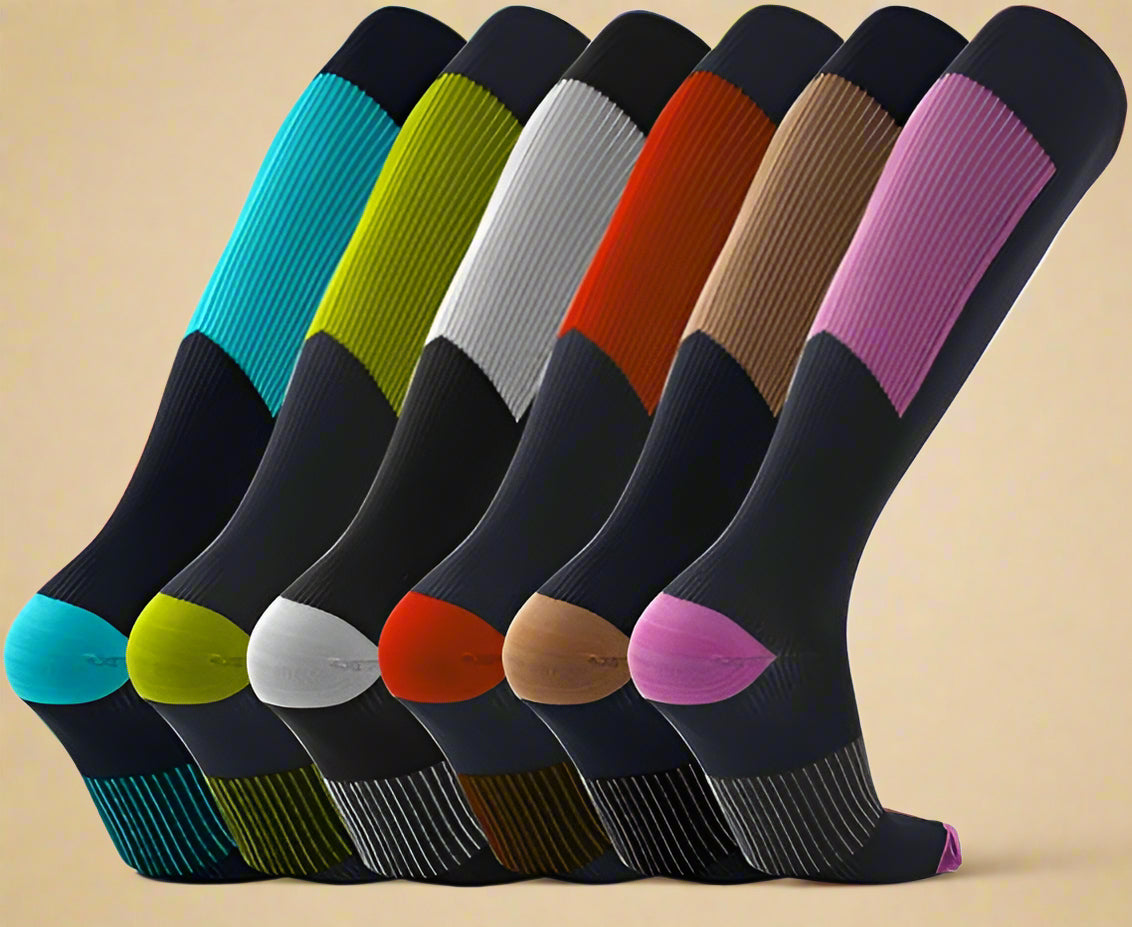EXTREME FIT COPPER >>>FLUX ANTI-FATIGUE COMPRESSION SOCKS BLACK N GREEN