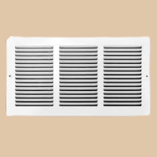 18x6 Inch Steel Return Air Grille (White)