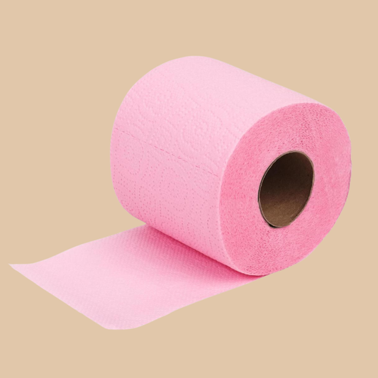 Designer Pink Toilet Paper 4 Pack | Soft, Decorative Bathroom Tissue