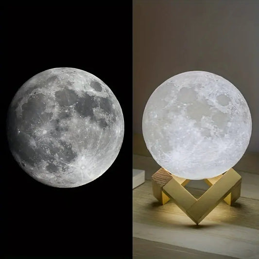 Moon Lamp Upgrade 128 Colors, Gifts for Girls Boys Kids Women Birthday, Teen Girl Gifts Trendy Stuff, Cool Astronomy Gifts, Shelf Decor, Remote & Touch Control Moon Night Light, Diameter 6 inch