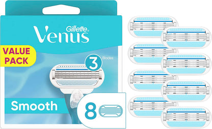 Gillette Venus Smooth Razor Blade Refills – 8 Cartridges